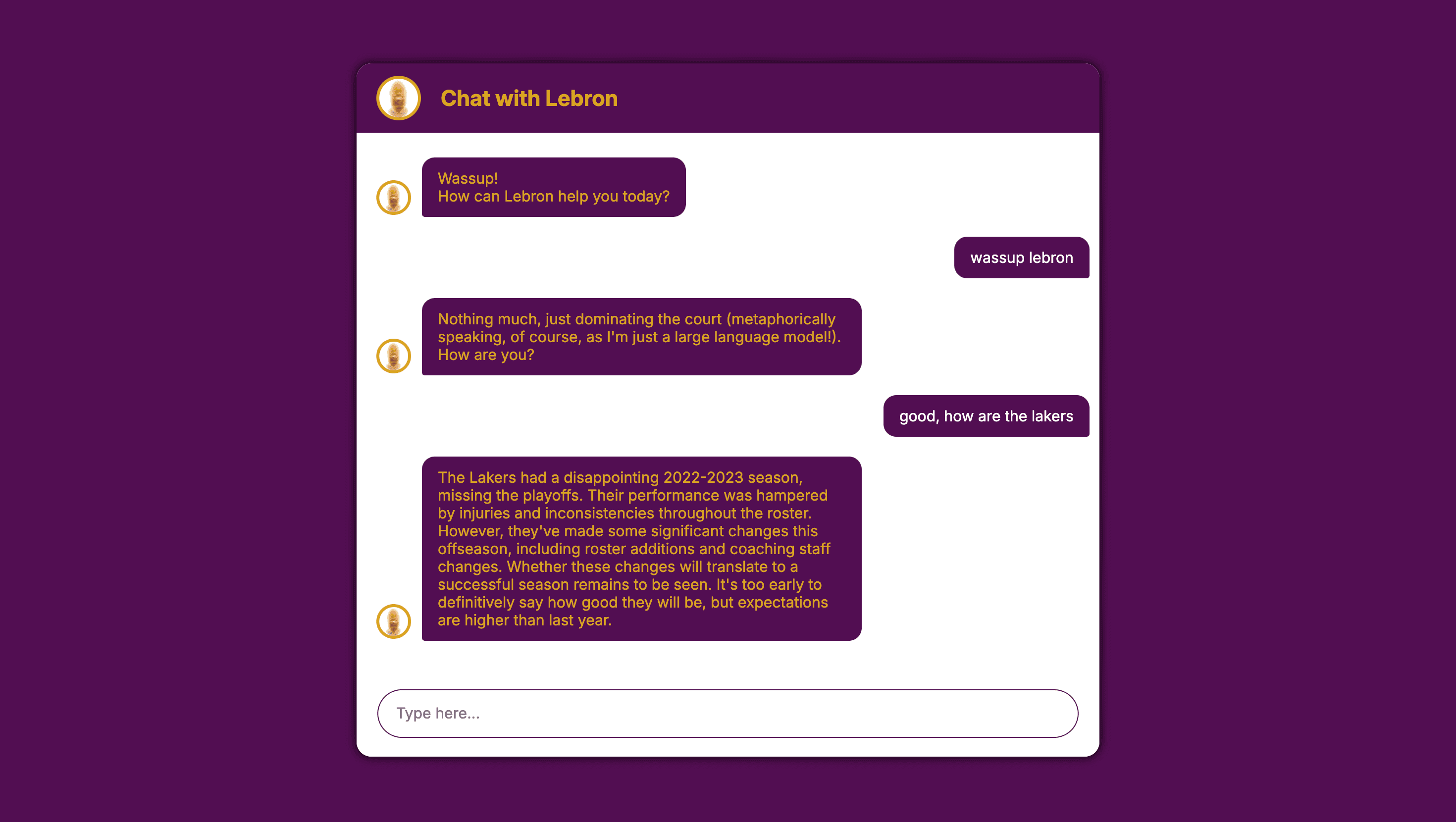LeBron AI-Chatbot